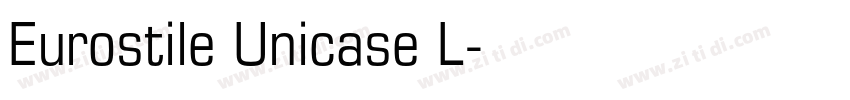 Eurostile Unicase L字体转换